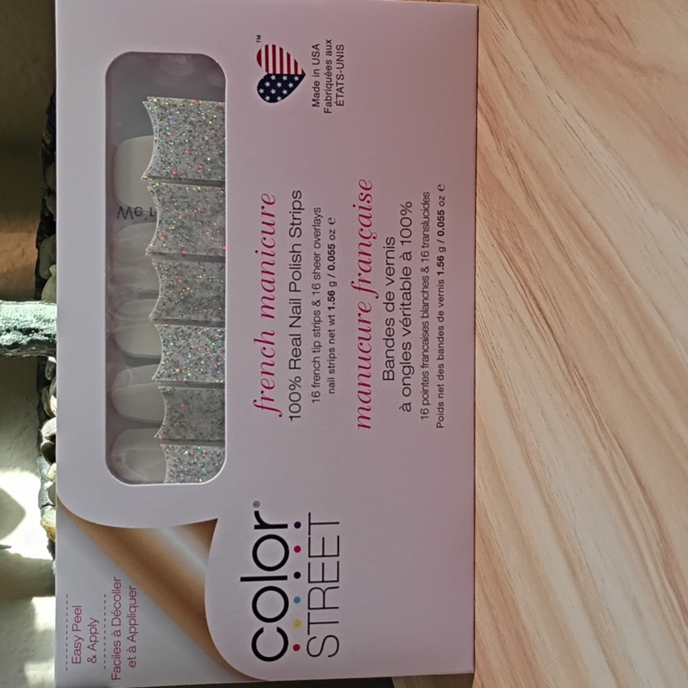 Color Street Glitter French Manicure Nail Strips *Retired* "We're Meant To Oui"